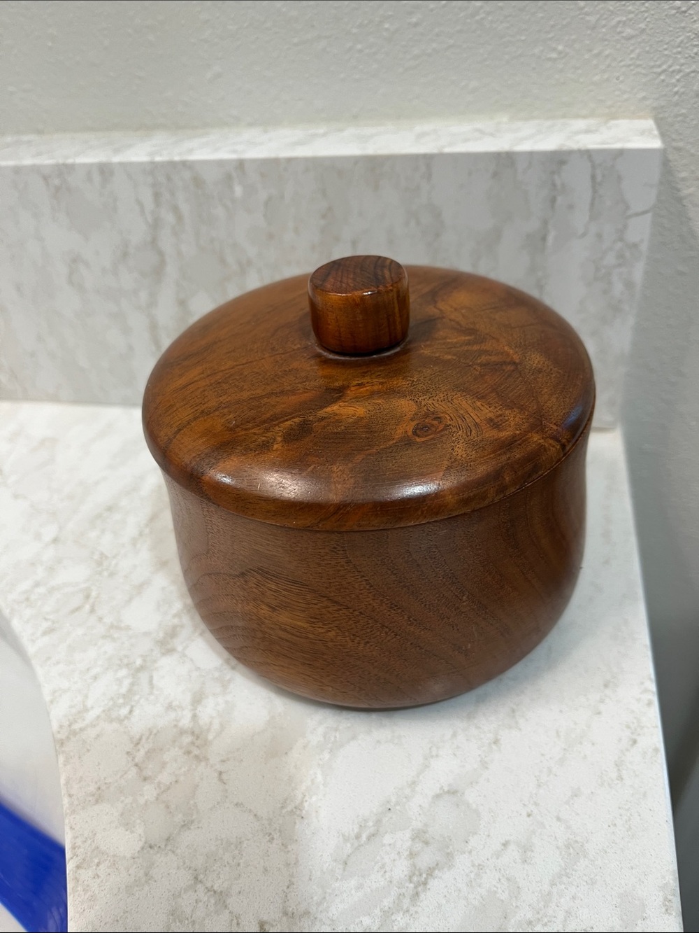 Vintage Hand-Turned Solid Walnut Bowl by Les Seim (The Walnut Cottage)